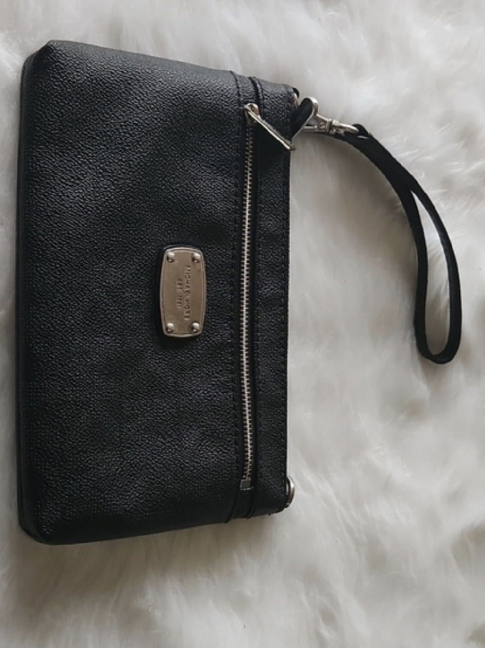 Michael Kors Black Leather Wristlet - Picture 2 of 5